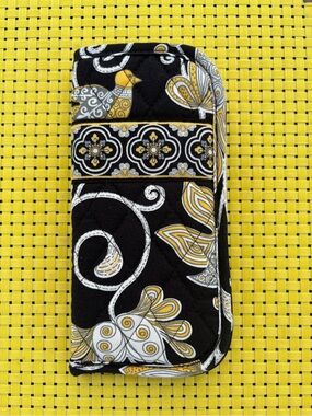 Vera Bradley Retired Yellow Bird Quilted Eyeglass Pouch